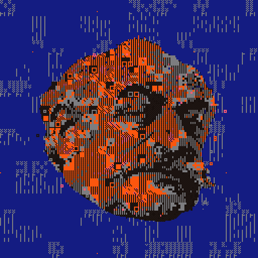 An orange portrait fragmented into shifting lines on a blue background